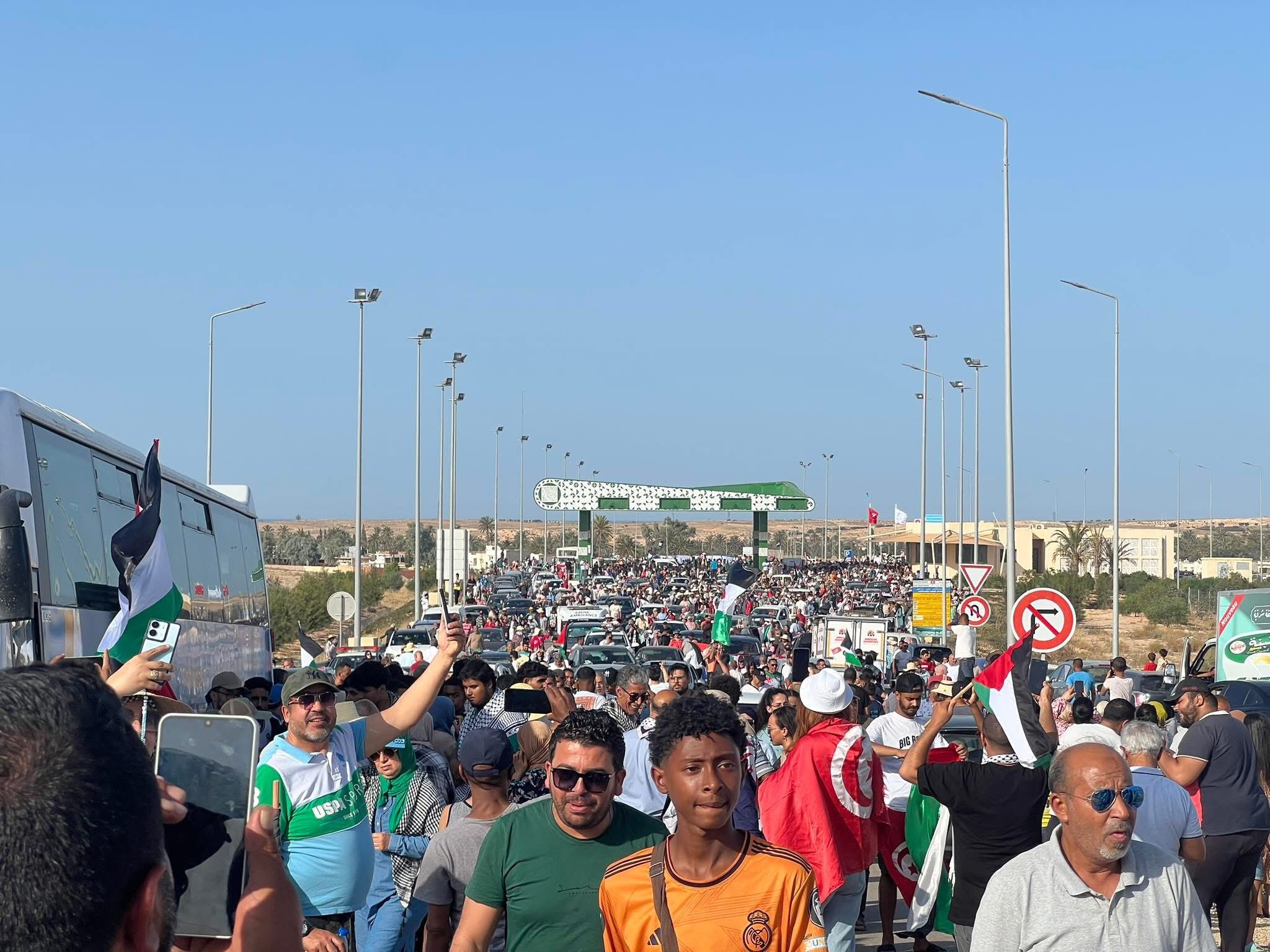 تضم حوالي 1700 مشارك..   "قافلة الصمود" تنطلق من تونس لكسر الحصار على قطاع غزة